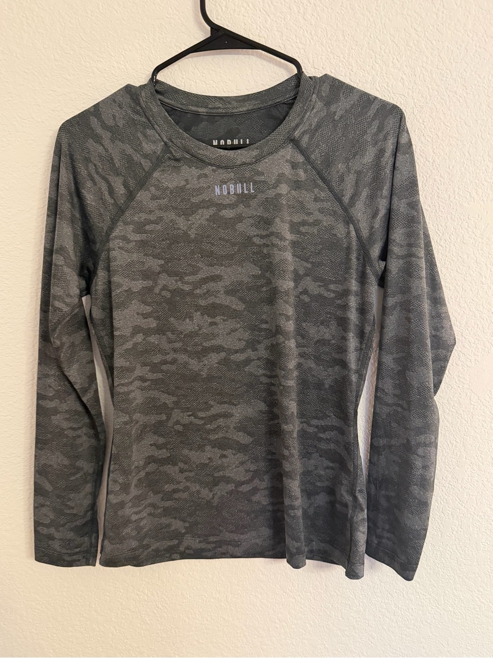 NOBULL Dark Grey Camo Long Sleeve Training Top